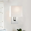 Modern Fabric Drum Wall Mount 1 Light Sconce In Black/White White