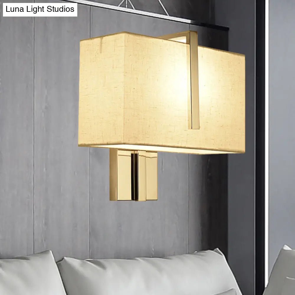 Modern Fabric Led Wall Sconce In Chrome - Stylish Lighting For Living Room