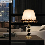 Modern Faceted Crystal Cone Night Light - Pink 1-Light Table Lighting For Living Room