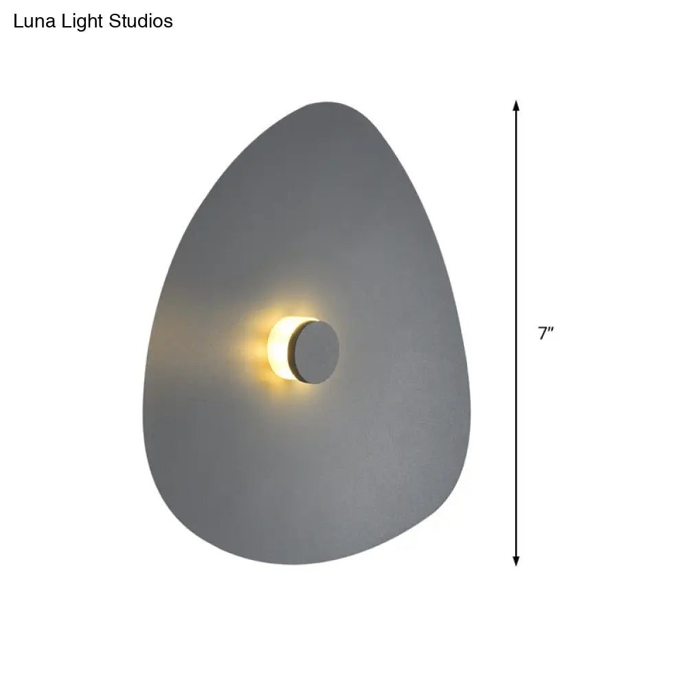 Modern Flaky Sconce Light: 7/9/11 Acrylic Led Wall Mounted Fixture In Grey/White