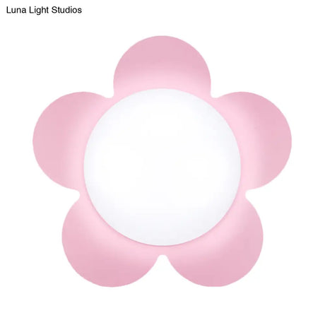 Modern Floral Led Sconce Lamp For Kindergarten With Bright Colors And Stylish Design