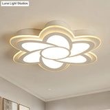 Modern Flower Metal Ceiling Light With Led Acrylic Diffuser Warm/White 16.5’/20.5’/24.5’ Dia
