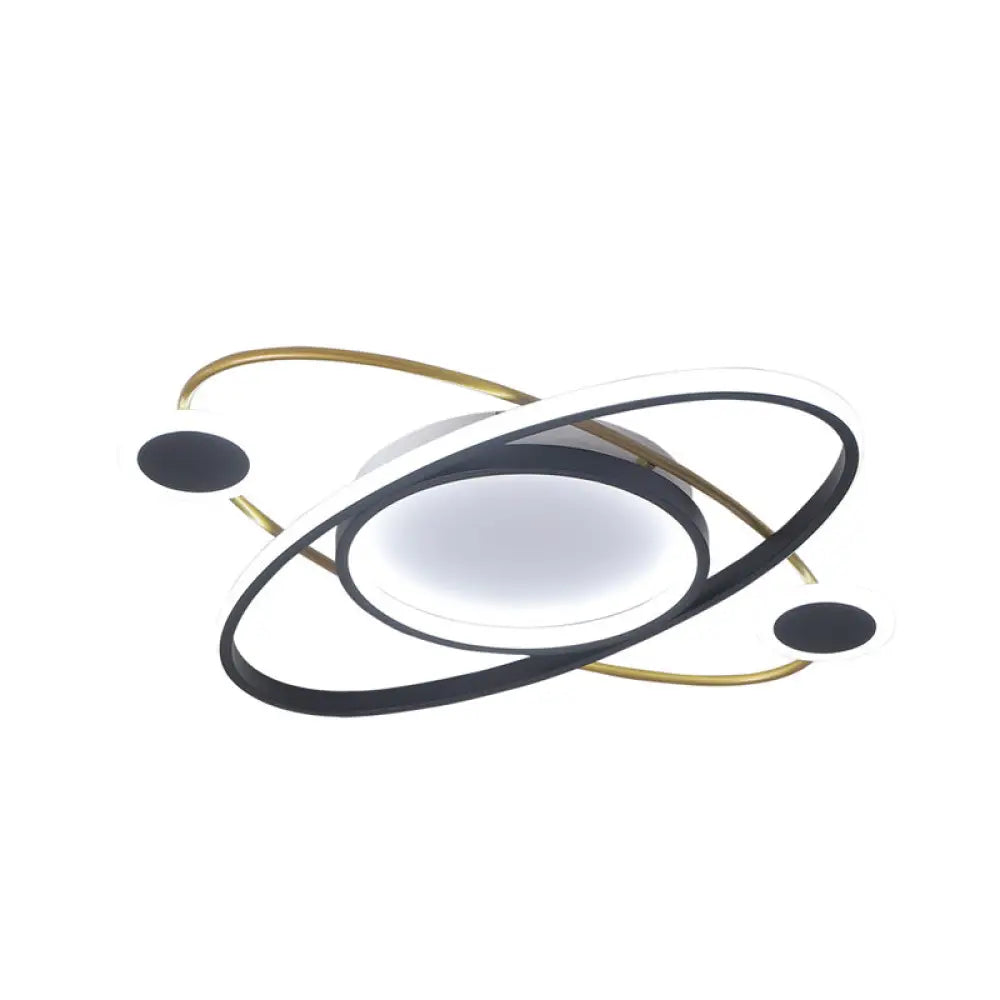 Modern Flush Mount Ceiling Light: White Led Acrylic Fixture For Living Room With Warm/White Lighting