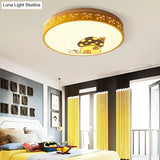 Modern Flush Mount Kindergarten Ceiling Light Fixture Yellow / 12 White