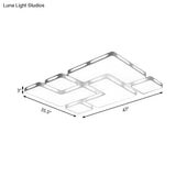 Modern Flush Mount Led Ceiling Light For Bedroom - White Acrylic Warm/White Lighting