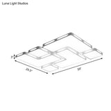 Modern Flush Mount Led Ceiling Light For Bedroom - White Acrylic Warm/White Lighting