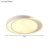 Modern Flush Mount Led Ceiling Light In White - Warm/White Lighting Square/Round Design