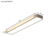 Modern Flush Mount Led Ceiling Light With Acrylic Diffuser - White/Warm 19’/23’/31’ Wide