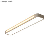 Modern Flush Mount Led Ceiling Light With Acrylic Diffuser - White/Warm 19’/23’/31’ Wide