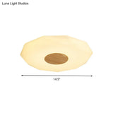 Modern Geometric Acrylic Flush Mount Led Light - 14.5’/18.5’/22.5’ W Warm/White/3 Color Options