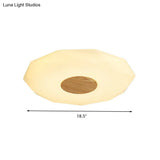 Modern Geometric Acrylic Flush Mount Led Light - 14.5’/18.5’/22.5’ W Warm/White/3 Color Options