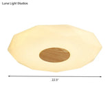 Modern Geometric Acrylic Flush Mount Led Light - 14.5’/18.5’/22.5’ W Warm/White/3 Color Options