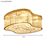 Modern Geometric Crystal Flush Mount Ceiling Light Fixture - 4 - Gold Head Design