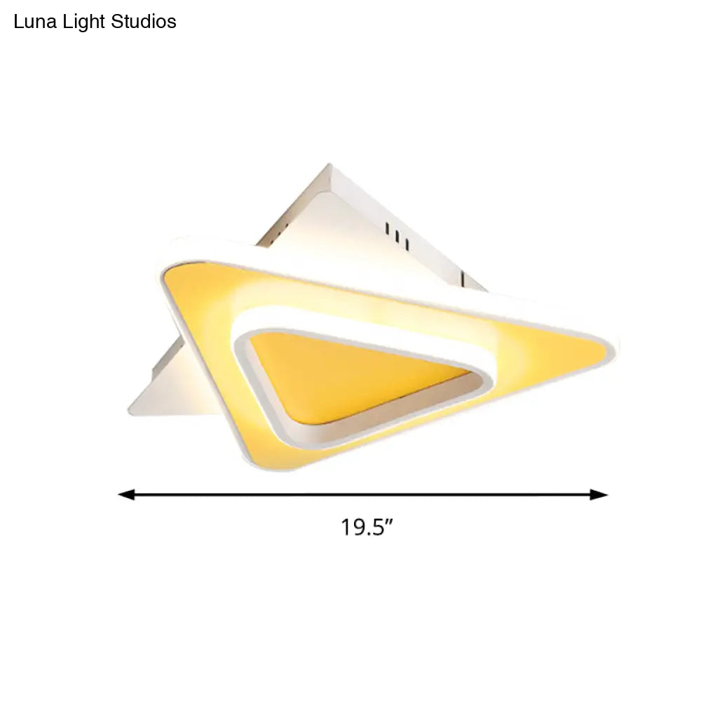Modern Geometric Flush Nordic Metal & Acrylic Integrated Led Ceiling Light