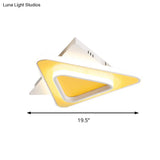 Modern Geometric Flush Nordic Metal & Acrylic Integrated Led Ceiling Light