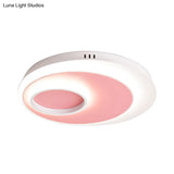Modern Geometric Flush Nordic Metal & Acrylic Integrated Led Ceiling Light