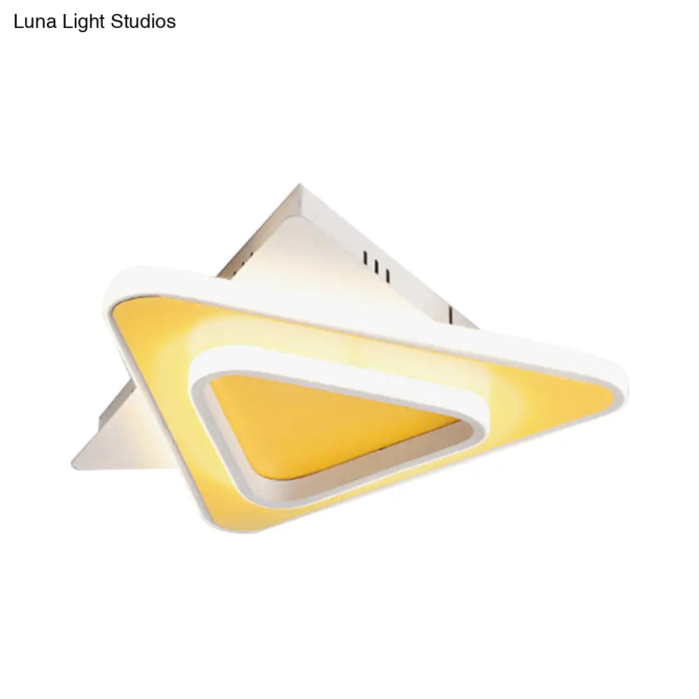 Modern Geometric Flush Nordic Metal & Acrylic Integrated Led Ceiling Light