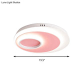 Modern Geometric Flush Nordic Metal & Acrylic Integrated Led Ceiling Light