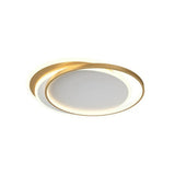 Modern Geometric Led Flush Mount Ceiling Light In Gold Acrylic For Bedroom / Warm C