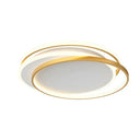 Modern Geometric Led Flush Mount Ceiling Light In Gold Acrylic For Bedroom / White A