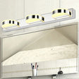 Modern Geometric Led Vanity Wall Light In Nickel Finish - Contemporary Metal Lighting 3 / White