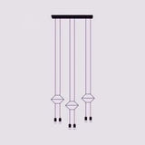 Modern Geometric Metal Ceiling Light - Black Suspension Pendant With 2/4/6 Lights 6 /