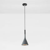 Modern Geometric Resin Hanging Lamp For Bedroom - Stylish Ceiling Lighting With 1 Bulb Grey