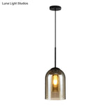 Modern Glass Bell Pendant Lamp For Stylish Bedroom Ceiling