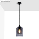 Modern Glass Cylinder Pendant Light For Dining Room - Hanging Lighting