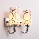 Modern Glass Cylinder Wall Sconce 1/2-Lights - Chrome Finish Bedside Lamp 2 /