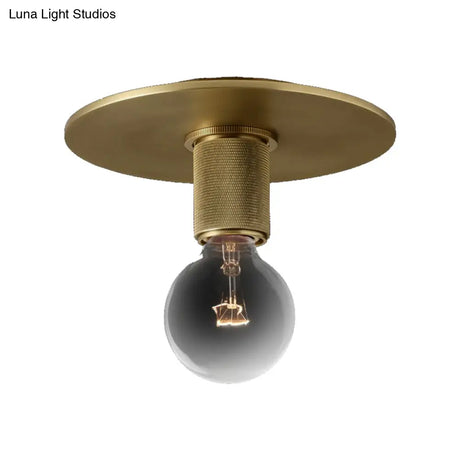 Modern Glass Flush Pendant Ceiling Light In Brass For Balcony - Globe Cone Cylinder Trumpet Shapes