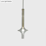 Modern Glass Pendant Light For Dining Room - 1-Light Hanging Lamp