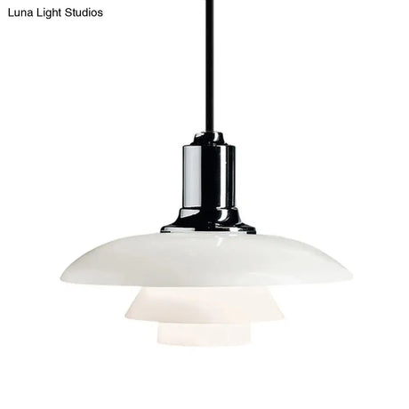 Modern Glass Pendant Light For Restaurants - 1 Flared Design