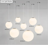 Modern Glass Pendant Lighting Fixture - White Hanging Light For Globe Clothes Shop