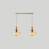Modern Glass Pendant Lighting For Dining Room Table 2 / Cognac Linear