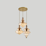 Modern Glass Pendant Lighting For Dining Room Table 3 / Cognac Round