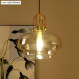 Modern Glass Pot-Shaped Pendant Light For Dining Room Ceiling