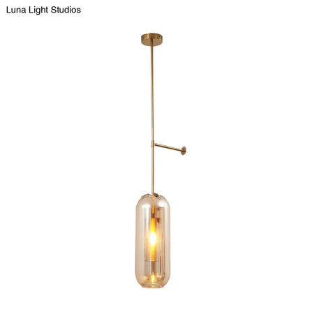 Modern Glass Wall Lamp With Brass Sconce And Mesh Guard