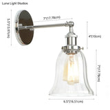 Modern Glass Wall Sconce Light For Indoor Décor - Single Fixture With Transparent Shade