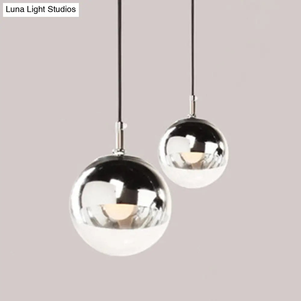 Modern Globe Pendant Light: Simple Glass Fixture For Restaurants