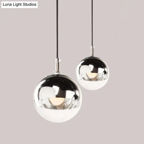 Modern Globe Pendant Light: Simple Glass Fixture For Restaurants