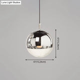 Modern Globe Pendant Light: Simple Glass Fixture For Restaurants