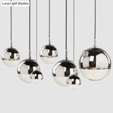 Modern Globe Pendant Light: Simple Glass Fixture For Restaurants