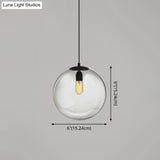 Modern Globe Pendant Light: Simple Glass Fixture For Restaurants