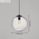 Modern Globe Pendant Light: Simple Glass Fixture For Restaurants