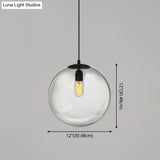 Modern Globe Pendant Light: Simple Glass Fixture For Restaurants