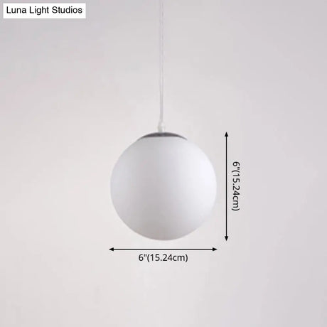 Modern Globe Pendant Light: Simple Glass Fixture For Restaurants
