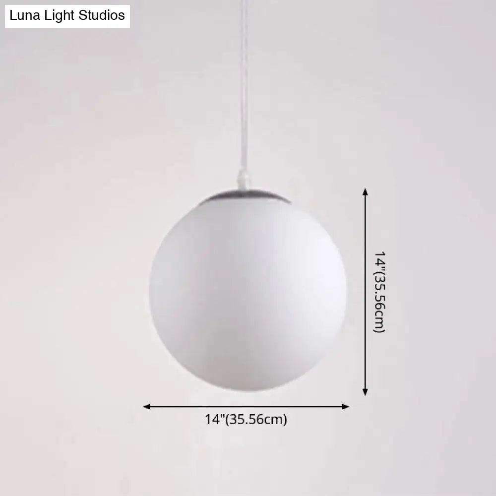 Modern Globe Pendant Light: Simple Glass Fixture For Restaurants