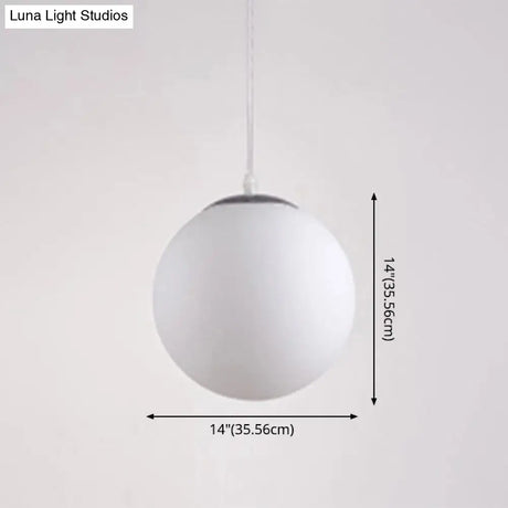 Modern Globe Pendant Light: Simple Glass Fixture For Restaurants