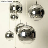 Modern Globe Pendant Light: Simple Glass Fixture For Restaurants